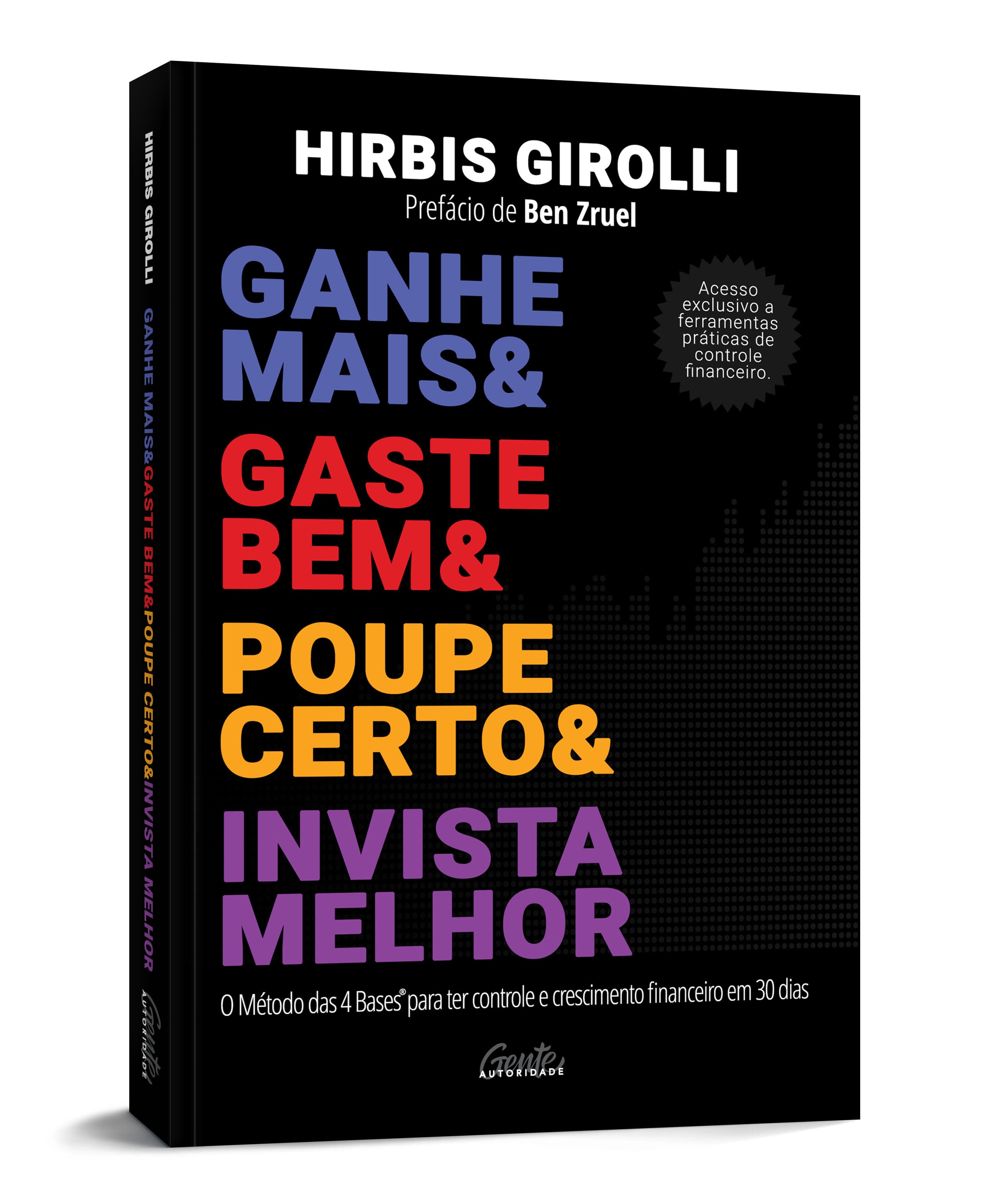 Capa do livro Ganhe mais, gaste bem, poupe certo e invista melhor, de Hirbis Girolli.